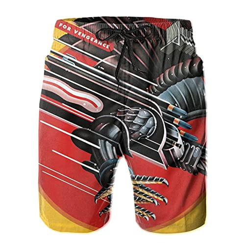 Hengoguosamao Judas Priest Short Mens Fashion Board Shorts Casual Beach Swim Trunks Pocket White Hengoguosamao Judas Priest Short Mens Fashion Board Shorts Casual Beach Swim Trunks Pocket White