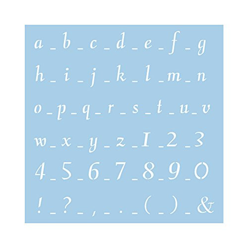 Rayher "Classical Scripture 1" Stencil Tab Bag- Multi-Colour- 30 x 30 cm