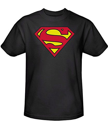 Superman Black S-Shield Logo Men's T-Shirt- XX-Large