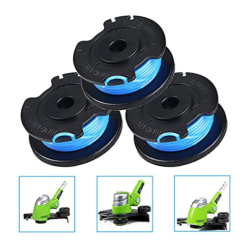 N\Y 065 String Trimmer Line- Weed Eater String Single Line Auto Feed Nylon Replacement Spool Compatible with Greenworks Cordless Trimmers- Model Number 29252 -3 Pack-
