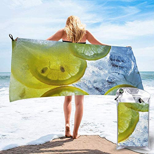 Lemon Slices3 Microfiber Beach Towel-Men  and  Women Super Absorbent Quick Dry Oversized Bath Towel for Pool Bathroom Travel Sports Hotel