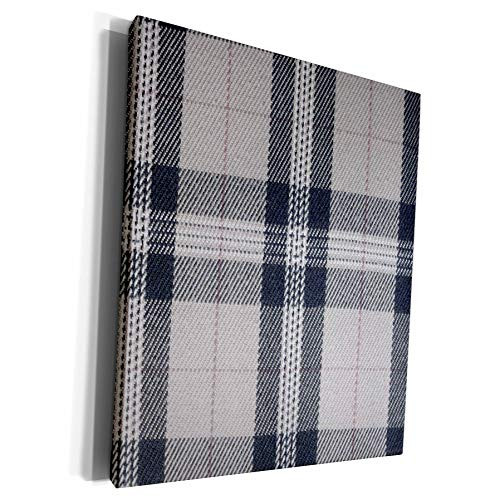 3dRose InspirationzStore Tartans - Gray tartan pattern - contemporary modern preppy plaid grey and black - fashionable checkered checks - Museum Grade Canvas Wrap -cw-113032-1-