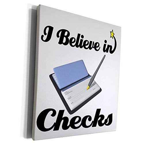 3dRose Dooni Designs I Believe In Designs - I Believe In Checks - Museum Grade Canvas Wrap -cw-105001-1-