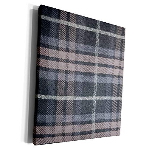 3dRose InspirationzStore Tartans - Grey tartan pattern - gray and black Scottish checks - traditional classic Scotland plaid checkered - Museum Grade Canvas Wrap -cw-113036-1-