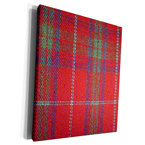 3dRose InspirationzStore Tartans - Traditional Red Tartan Pattern - Scottish plaid with green and blue checks - Checkered Scotland - Museum Grade Canvas Wrap -cw-113037-1-
