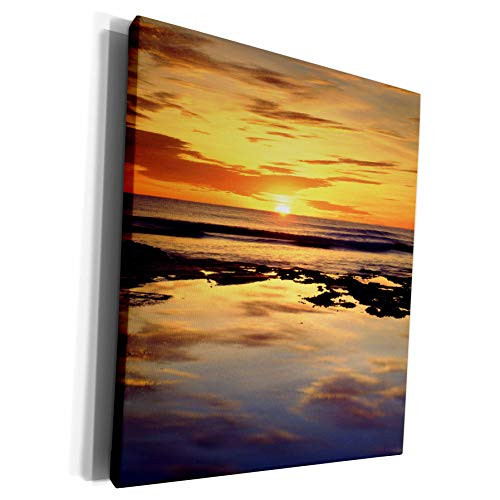 3dRose Danita Delimont - Sunsets - USA- California- San Diego- Sunset Cliffs tide pools at Sunset. - Museum Grade Canvas Wrap -cw-209363-1- 3dRose Danita Delimont - Sunsets - USA- California- San Diego- Sunset Cliffs tide pools at Sunset. - Museum Grade Canvas Wrap -cw-209363-1-