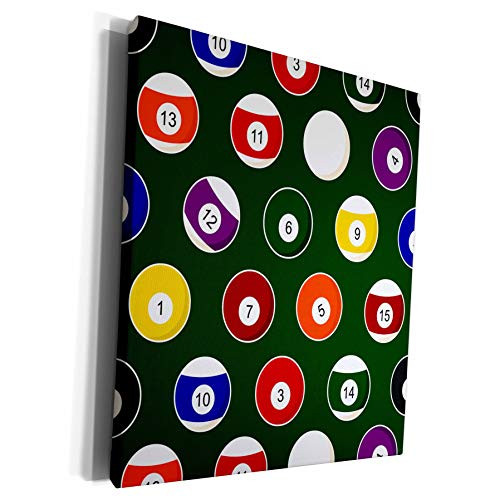 3dRose Janna Salak Designs Sports - Green Pool Ball Billiards Pattern - Museum Grade Canvas Wrap -cw-223349-1- 3dRose Janna Salak Designs Sports - Green Pool Ball Billiards Pattern - Museum Grade Canvas Wrap -cw-223349-1-