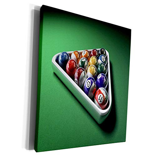 3dRose Florene - Sports - Image of Ballard Balls On Pool Table - Museum Grade Canvas Wrap -cw-224304-1-