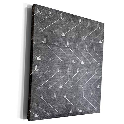 3dRose Anne Marie Baugh - Patterns - Hand Drawn Chalkboard Arrows Pattern - Museum Grade Canvas Wrap -cw-263621-1-