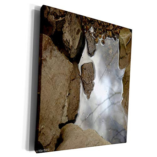 3dRose Lee Hiller Hot Springs National Park rocks - Brown Rocks Reflecting Pool - Museum Grade Canvas Wrap -cw-7621-1- 3dRose Lee Hiller Hot Springs National Park rocks - Brown Rocks Reflecting Pool - Museum Grade Canvas Wrap -cw-7621-1-