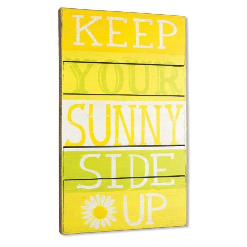 DEMDACO Sunny Side Up 15 x 25 Fir Pallet Wood Painted Wall Art Plaque
