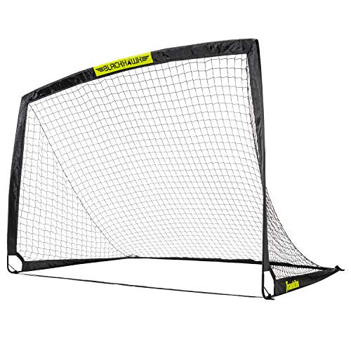 Franklin Sports Portable Soccer Goal - Blackhawk Pop-Up Folding Soccer Net - Indoor and Outdoor Soccer Goal - Easy Storage - 6' X 4' Soccer Goal