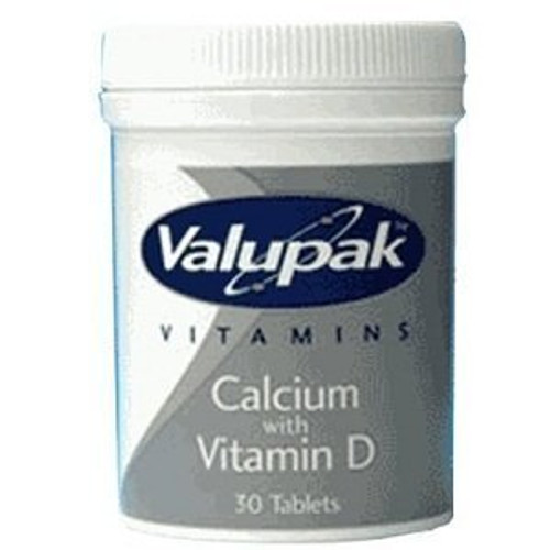 Valupak Vitamins Supplements Calcium  and  Vitamin D 400mg 30 Tablets X 6 Pack by Valupak