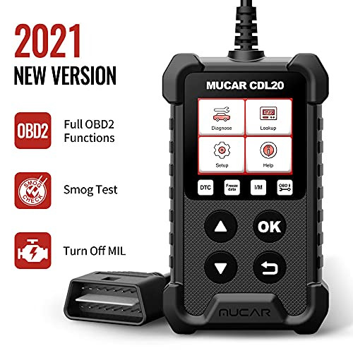 MUCAR CDL20 OBD2 Scanner- OBD2/ EOBD Car Code Reader with Full OBD? Functions- Check Engine Automotive Vehicle Diagnostic Tool for EVAP System/Smog Test Emission Analyzer