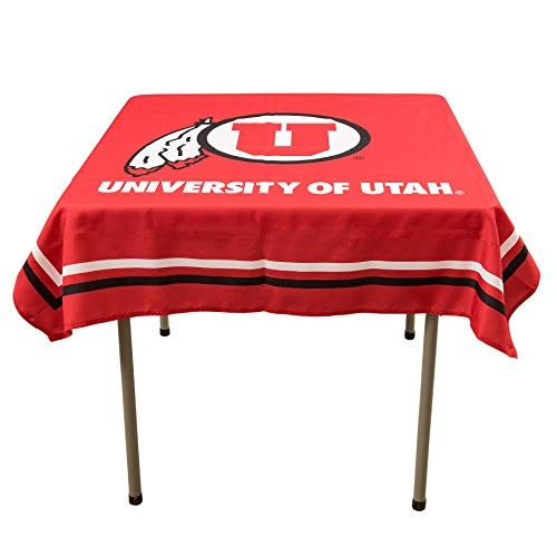 College Flags and Banners Co. Utah Utes Logo Tablecloth or Table Overlay