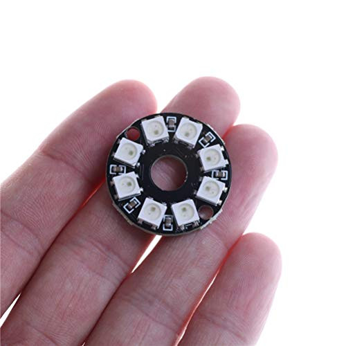 Davitu Electrical Equipments Supplies - 8-Bit WS2812 5050 RGB LED Lamp Panel Round Ring LED Driver Development Board