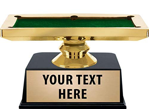 Crown Awards Billiards Trophies with Custom Engraving- 6" Personalized Pool Table Trophy On Black Base 1 Pack