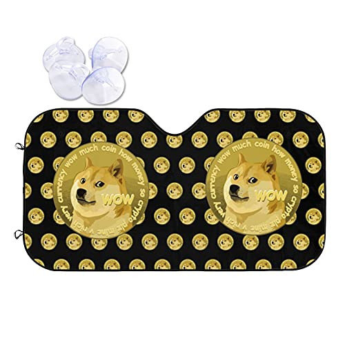 Dogecoin Doge Car Windshield Sunshade Keeps Out Uv Rays Heat Shield Reflector Cover