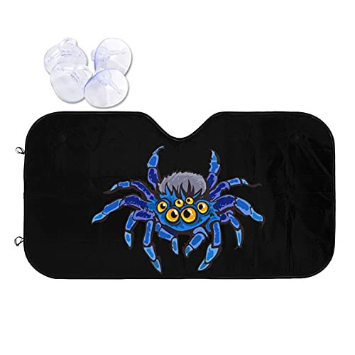 Blue Tarantula Car Windshield Sunshade Keeps Out Uv Rays Heat Shield Reflector Cover