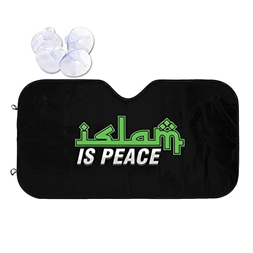 Allah God Peace Islamic Islam Quran Muslim Akbar Car Windshield Sunshade Keeps Out Uv Rays Heat Shield Reflector Cover