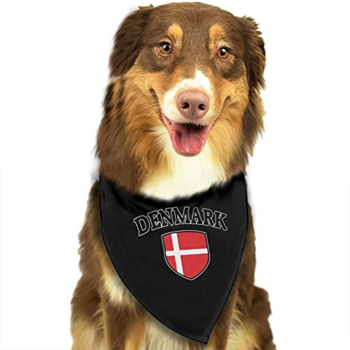 Distressed Danish Flag Amdesco Denmark Shield Pride Pet Scarf Pet Dog Bandana Pet Gift Triangle Neckerchief Bibs