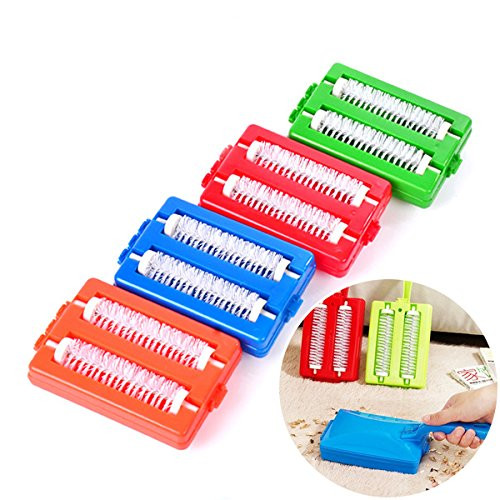 hongfei Handheld Sweeper with Double Brushed- Dual Cleaner Collector Roller Sofa Carpet Table Home Kitchen Crumb Dirt Cleaning Tools