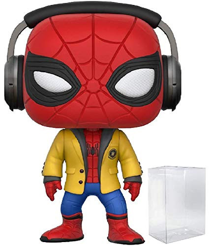 Marvel: Spider-Man Homecoming - Spider-Man w/Headphones Funko Pop! Vinyl Figure (Includes Compatible Pop Box Protector Case)