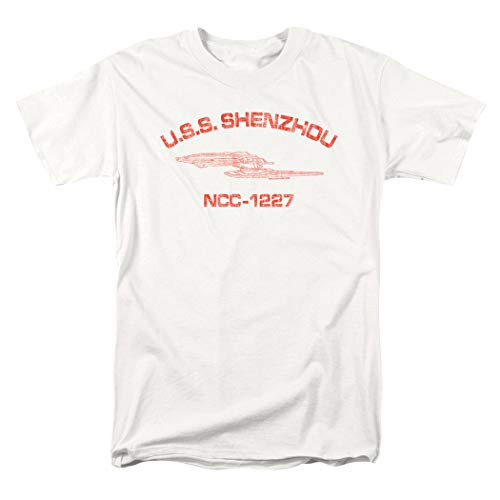 Popfunk Star Trek: Discovery U.S.S. Shenzhou Athletic T Shirt and Stickers -XX-Large- White Popfunk Star Trek: Discovery U.S.S. Shenzhou Athletic T Shirt and Stickers -XX-Large- White
