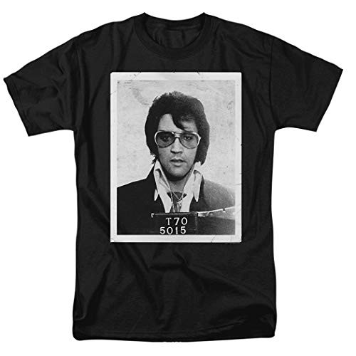 Popfunk Elvis Presley Mugshot T Shirt  and  Stickers -XXXX-Large- Black