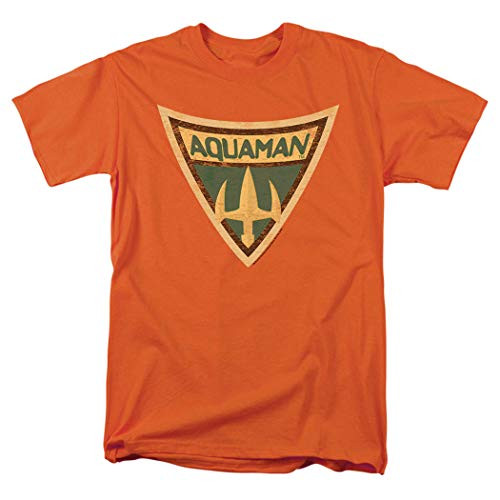 Batman: The Brave and The Bold Aquaman Shield T Shirt  and  Stickers -XX-Large- Orange
