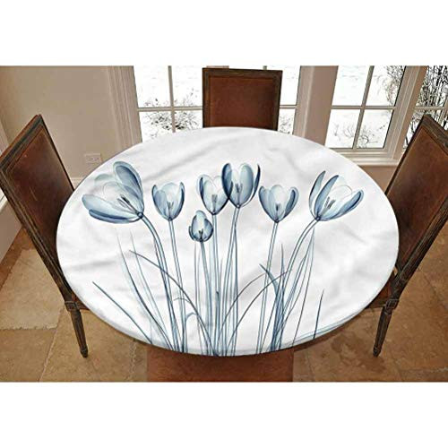 LCGGDB Flower Elastic Edged Polyester Fitted Tablecolth -Tulips with Solar Effect- XSmall Round Fitted Table Cover - Fits Tables up to 39" Diameter-The Ultimate Protection for Your Table LCGGDB Flower Elastic Edged Polyester Fitted Tablecolth -Tulips with Solar Effect- XSmall Round Fitted Table Cover - Fits Tables up to 39" Diameter-The Ultimate Protection for Your Table