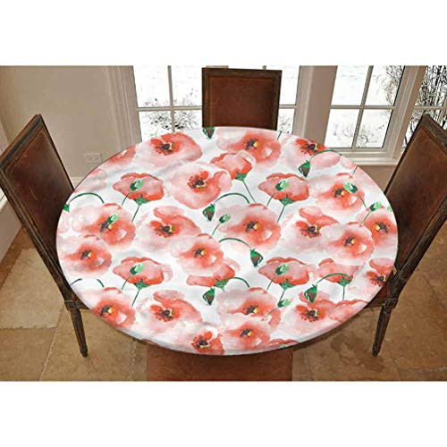 LCGGDB Flower Elastic Edged Polyester Fitted Tablecolth -Artful Flower Bouquet- XSmall Round Fitted Table Cover - Fits Tables up to 39" Diameter-The Ultimate Protection for Your Table LCGGDB Flower Elastic Edged Polyester Fitted Tablecolth -Artful Flower Bouquet- XSmall Round Fitted Table Cover - Fits Tables up to 39" Diameter-The Ultimate Protection for Your Table