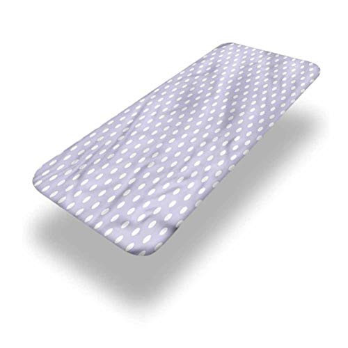 LCGGDB Polka Dots Polyester Picnic Table Fitted Tablecloth Cover-Romantic Style Modern Elastic Edged Fitted Table Cloth-24in x 48in -4ft--for Camping- Dining- Outdoor- Park- Patio