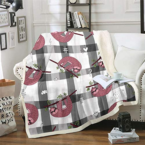 Sloth Fleece Throw Blanket for Bed Couch Sofa Children Cute Animal Pattern Plush Blanket Decorative Buffalo Check Grid Plaid Sherpa Blanket Cartoon Sloth Printed Fuzzy Blanket Baby 30"x40" Sloth Fleece Throw Blanket for Bed Couch Sofa Children Cute Animal Pattern Plush Blanket Decorative Buffalo Check Grid Plaid Sherpa Blanket Cartoon Sloth Printed Fuzzy Blanket Baby 30"x40"