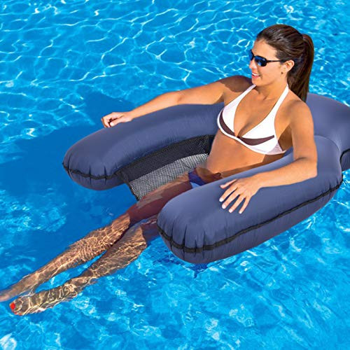 Inflatable Pool Float- Swimming Pool Water Hammock Inflatable Floating Lounger Chair- Multi-Purpose Pool Hammock Inflatable Rafts Drifter Floating Bed Pool Chair - No Pump Required- Easy to Inflate