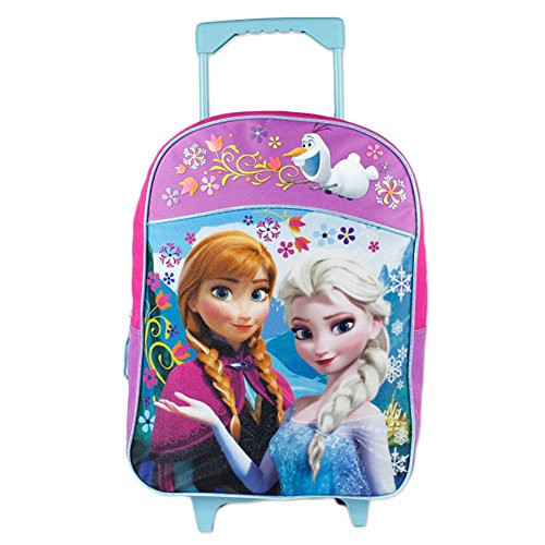 Fast Forward Little Girls'  Frozen Roller Backpack, Pink/Purple, 16x12