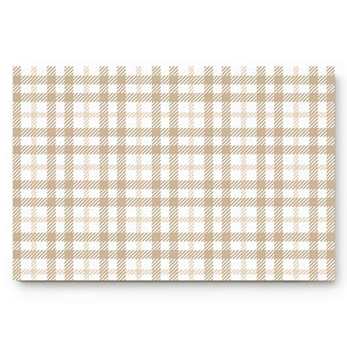 Doormats Entrance Rugs Light Brown Check Geometric Entryway Door Mats Floor Mats Apartment Office Front Door 18 x 30 inches Doormats Entrance Rugs Light Brown Check Geometric Entryway Door Mats Floor Mats Apartment Office Front Door 18 x 30 inches