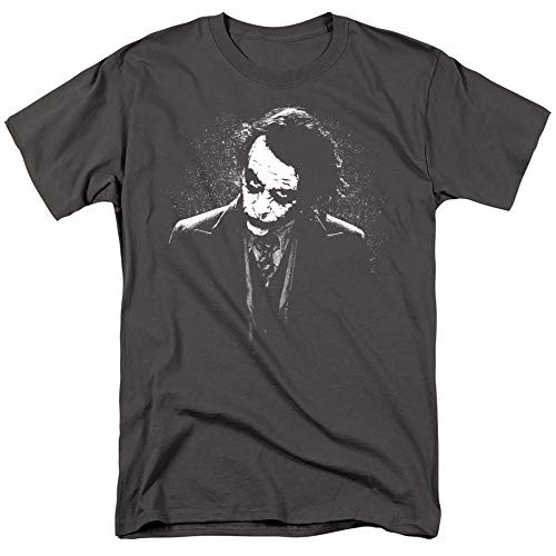 Popfunk The Dark Knight Heath Ledger Dark Joker T Shirts  and  Stickers -XXXX-Large- Charcoal