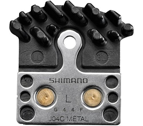 Shimano J04C Metal Disc Brake Pads, Spring and Fin