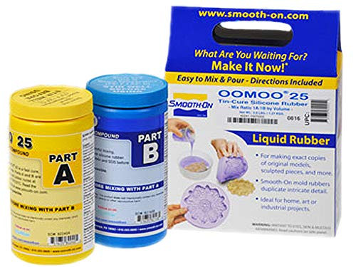 Smooth-On OOMOO 25 - FAST Curing Mold Making Silicone Kit - 2 Pints - EASY! Smooth-On OOMOO 25 - FAST Curing Mold Making Silicone Kit - 2 Pints - EASY!