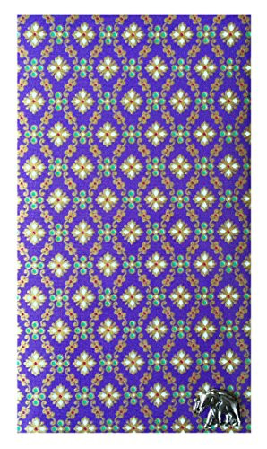 Violet Thai Patterned Guest Check Presenter- Check Holder for Restaurant- Guest Check Book Holder- Waitstaff Organizer- Restaurant Server Book -with Plastic Cover-