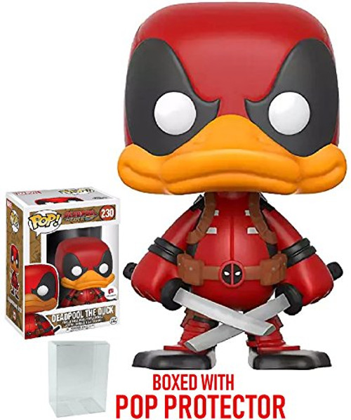 Funko Pop! Marvel: Deadpool The Duck (Walgreens Exclusive) Vinyl Figure (Bundled with Pop Box Protector Case)
