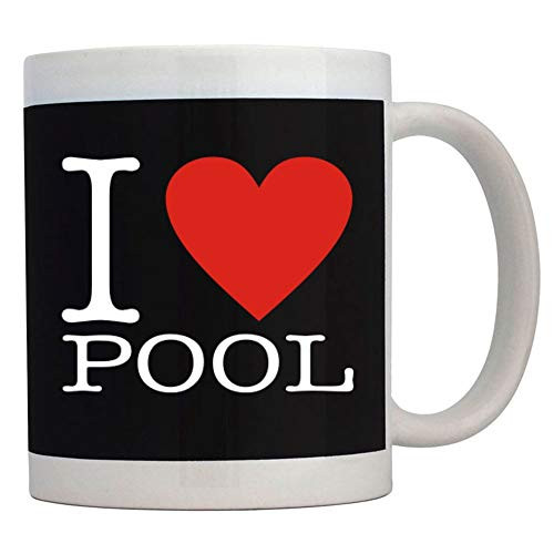 Teeburon I LOVE Pool CLASSIC Mug 11 ounces ceramic