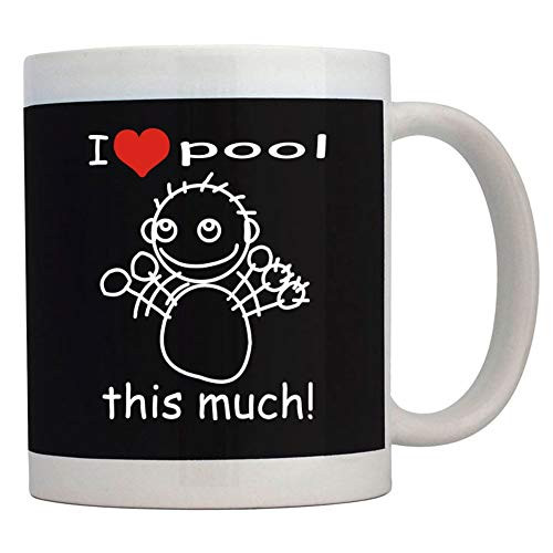 Teeburon I love Pool this much Mug 11 ounces ceramic