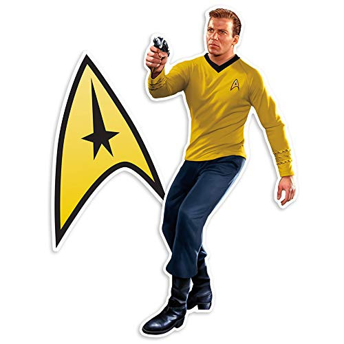 Popfunk Star Trek Captain Kirk and Delta Shield Collectible Stickers Popfunk Star Trek Captain Kirk and Delta Shield Collectible Stickers