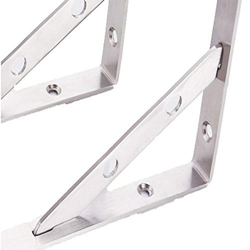ZLHY Stainless Steel Solid Brackets Corner Brace Joint Right Angle Bracket?Stainless Steel Joint Right Angle Bracket Gusset L-Shaped Corner Joint Fastening Bracket.