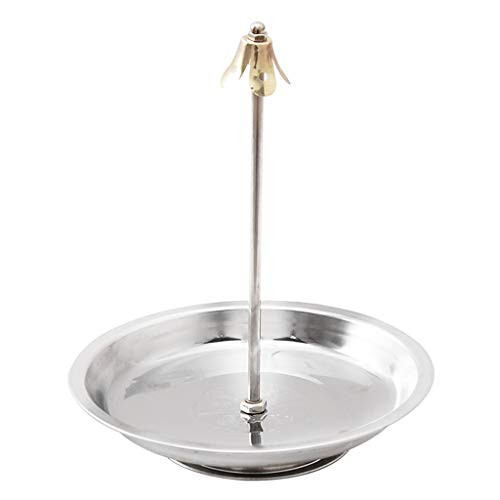 Xuejuanshop Incense Burner/Incense Burner Bowl Bracket Tray Stainless Steel Ash Catcher Sandalwood Incense Incense Burner Adjustable Incense Burner for Coil Incense Aromatherapy Ornament -Size : L-
