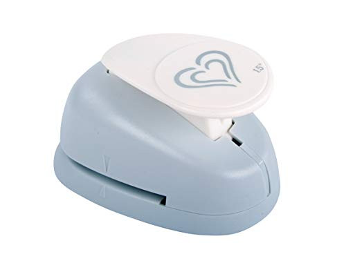 Rayher Pop Up Puncher Heart- 3.81cm ø- -1 1/2"-- tab-Blister 1pc- Assorted