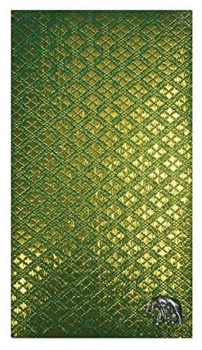 Green  and  Gold Fabric Waitstaff Organizer Guest Check Presenter- Check Holder for Restaurant- Guest Check Book Holder- Restaurant Server Book- Waitstaff Organizer Book -With Plastic Covers-