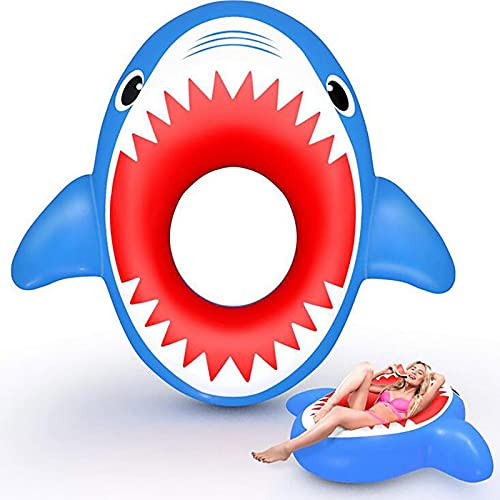 Celendi Inflatable Shark Pool Float Shark Floaties Inflatables Ride on Pool Party Raft Lounge Toys Water Fun Summer Beach Swimming Pool Tube Pool Parties for Kids and Adults?55X51X15inch? Celendi Inflatable Shark Pool Float Shark Floaties Inflatables Ride on Pool Party Raft Lounge Toys Water Fun Summer Beach Swimming Pool Tube Pool Parties for Kids and Adults?55X51X15inch?